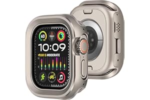 Amizee 2 in 1 Metal Rugged Case Compatible with Apple Watch Ultra 2/Ultra Case 49mm, Aluminum Shockproof Protective Bumper Cover Compatible with iWatch 49mm, Original