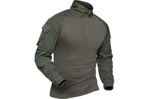 ‎XKTTAC XKTTAC Combat Shirt mit 2-4 Taschen Herren Militär Ausrüstung Security Kleidung Outdoor Polizei Hemd Bundeswehr Pullover Paintball Airsoft Flecktarn Tactical