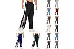 PINTUTU Reha Hose Damen Herren Seitlich Zu Öffnen Baggy Trainingshose mit Seitlichem und Reißverschluss Am Bein Weites Bein Schnellfickerhose Druckknöpfen Sporthose Freizeithose Breite Jogginghose Sportswear
