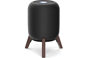 notiela Soporte de Mesa de Madera Negra HomePod 1 y 2: Soporte de Escritorio de Madera Antideslizante con diseño de trípode, Soporte de Altavoz Compatible con HomePod de 1.ª y 2.ª generación.