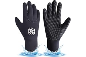 REDGO Wetsuit gloves, 3mm Neoprene Gloves & Neoprene Gloves Thermal Anti-Slip for Men/Women, Snorkelling Diving Surfing Swimming Sailing Kayaking