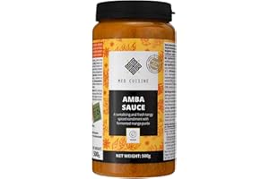 Amba Sauce "Med Cuisine" (500GR) - A Tangy Mango Pickled Condiment - Amba Mango Sauce - Levant Condiment - Vegan & Non-GMO