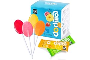 ‎DC24 DAILY CARE DC24 DAILY CARE Zuckerfreie Lutscher mit Vitamin C, Gesunde Sauger mit Xylitol, Verschiedene Fruchtaroma Hartbonbons für Kinder, Non-GMO, Glutenfrei, 24 x 8g einzeln verpackt