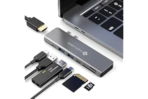 NOVOO Adapter Mac, koncentrator USB C 7 w 2, adapter z PD 100 W, USB 3.0, czytnik kart SD/TF, adapter USB C HDMI do Macbook Air/Pro M1 M2