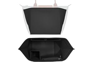 HomeGadget Organizer per Borsa Longchamp Taglia L - Organizzatore Le Pliage per Tasca da Donna - Interno per Shopper - Borsetta in feltro per Accessori - Nero