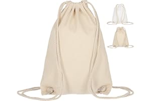 ELES VIDA Bawełniany worek gimnastyczny, 21 x 29 cm, worek sportowy – plecak materiałowy, torba, worek bawełniany, worek jutowy, sprawdzony pod kątem Öko-Tex®, worek materiałowy, dla kobiet i mężczyzn