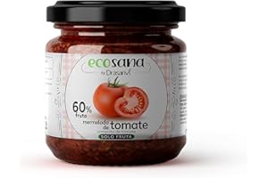 ECOSANA MERMELADA EXTRA TOMATE SIN AZÚCAR CERTIFICADO BIO by DRASANVI - VEGANO - SIN GLUTEN - 250g