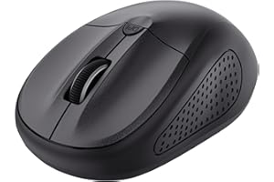 Trust Primo Souris Bluetooth, Souris sans Fil pour Ordinateur Portable, 1000-1600 DPI, pour Gauchers et Droitiers, Batteries Incluses, Mouse Compacte pour PC, Ordinateur, Mac, Android - Noir