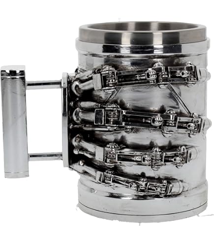Chope Superman Man Of Steel 15,5 Cm – Tasse Bière Résine Officielle DC Comics, Figurine Moulée Peinte à La Main + Insert Amovible
