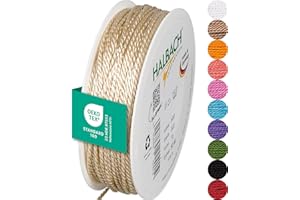 Halbach Seidenbänder Premium Cord (Cream), Width 2 mm, Length 50 m, Made in Germany and Oeko-Tex Certified, Shiny Satin Cord Made of Acetate