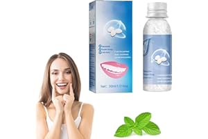 PNEDEODM Nuovi granuli per la riparazione dei denti, kit di riparazione temporanea dei denti, riparazione di lacune di riempimento dei denti rotti, riparazione dei denti mancanti (1pezzi)