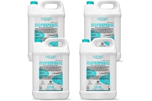 ‎GIDELI GiDeli Isopropanol 99,9% 4 x 5l - Isopropylalkohol Reiniger Hochprozentiger - Reinigungsalkohol für Elektronik, 3d Drucker zubehör, Glass, Bildschirmen und Linsen