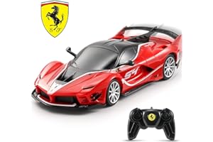 SainSmart Jr. Ferrari Ferngesteuertes Auto, 1:24 Offizielles Lizenziert LaFerrari Modellauto, Ferrari Modell RC Auto Spielzeug Geschenk für 3-18 Jahre Kinder Erwachsene (FXX K EVO Rot)