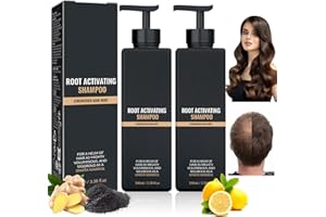 MUIEFE 2 Pezzi Root Activator Shampoo, Shampoo Anticaduta Uomo Donna, Hair Loss Shampoo Naturale, Promuovere la Crescita dei Capelli, Hair Growing & Thickening, Anti Gray, Delle Radici Per Uomini E Donne