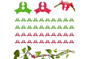 AUAURAINTT 40 Stück Pflanzenbieger, Pflanzentrainer für Niedrige Belastung, 90 Grad Pflanzen Bieger Clips, Low Stress Training Clips, Pflanzenclips für Kletterpflanzen (Rot+Grün)