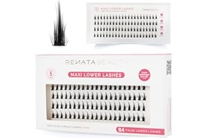 RB RENATA BEAUTY Renata Beauty Maxi Ciglia Inferiori - Multipack da 84 pezzi, Lunghezza Uniforme di 8mm, Potenziamento Drammatico Sotto Occhi, Facili da Applicare, Riutilizzabili, Perfette per Look Occhi Audaci