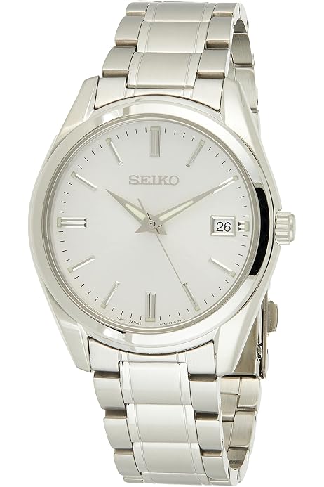 Seiko Quartz White Dial Stainless Steel Analog Watch - SUR307P1: Buy Online  at Best Price in UAE - Amazon.ae