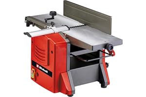 Einhell Raboteuse-dégauchisseuse stationnaire TC-SP 204/2 (1 500 W, 9 000 tr/min, largeur de passe 204 mm, machine solide pour le rabotage et le dégauchissage, étrier de sortie extensible)