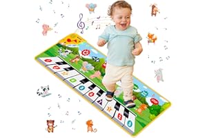 DOCAM Kinder Klaviermatten, Tanzmatte Spielzeug für 1 2 3 4 5 Jahre alte Mädchen Jungen Kinder Spielmatte für Kleinkinder Baby Musikmatten Pädagogische Weihnachts Geburtstag Geschenke