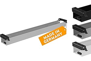 boho office® Kabelkanal Schreibtisch Kabelmanagement Kabelbox - beidseitig klappbare Kabelwanne inkl. Zubehör - Cable Organizer Desk Kabelmanagement durch Kabelschacht - Silber 107 cm