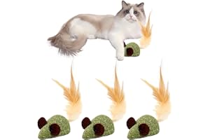 Smavles Lot de 3 balles d'herbe à chat - Jouet pour chat - Jouet pour chat - Boule de menthe pour le nettoyage des dents de chat et la protection de l'estomac et des intestins