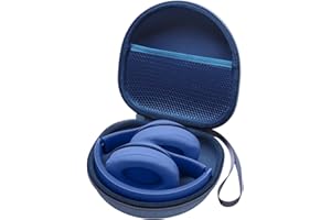 L LTGEM Hard Case Headphone Case Compatible with Soundcore Anker Q20i /JBL Tune 520BT /Rebocico/KVIDIO/Beats/JLab/RORSOU/TOZO Noise Cancelling Foldable Headphone Case, Blue (Case Only)
