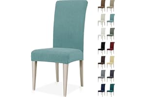 Ystyle Fundas Sillas De Comedor Pack 6, Fundas para Sillas Ajustables, Funda para Sillas Elástica, Cubre Funda Protectora Sillas Lavables para Banquetes Hogar Restaurante Hotel, Azul Claro