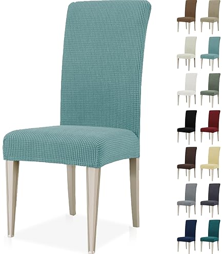 Scheffler-Home Stretch Stoelhoes Emma/Set van 2 Elastische Stoelhoezen/Stoelbekleding Vrijdragende Stoelen/Microvezel Spanhoes met Elastische Band
