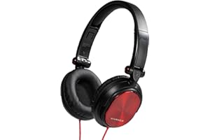 Vivanco DJ 30 Stereo On Ear Kopfhörer (faltbar, drehbar, DJ-Style, Metallic Design, 1,8 m Kabellänge) rot