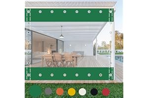 GYUEZX Impermeable Cortina Exterior,Transparente Lona con Ojales, Lona Gruesa de 0,5 mm,Cortinas De Partición,para Terraza Pérgola Porche Cenador Cochera (Alto x Ancho) 1x2,6m/3.28x8.53ft