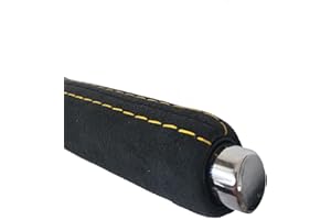 Cabotec Überzug Handbremse Handbremsgriff Für VW Golf 5 6 EOS SCIROCCO ALCANTARA NAHT WÄHLBAR (GELB)