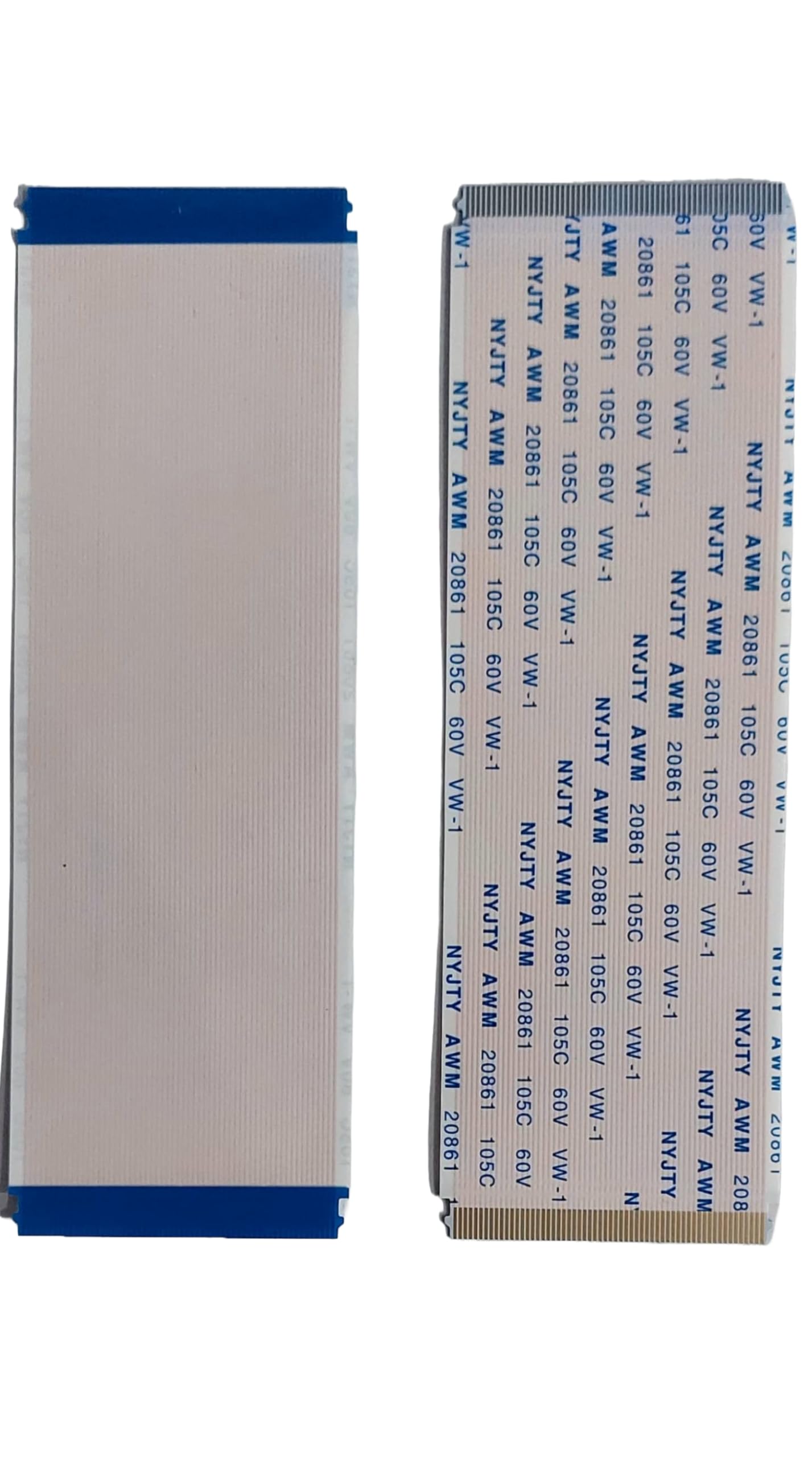 ADOREX Flat Flexible Cable (FFC) - Number Of Pin 60, Length 100mm, Copper & Gold Plated For LED TV, Laptop, Printer & Other Electronics Devices (Pack Of 2 Pcs.).