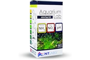 NT Labs Aquarium Lab Mini-Test Kit (3 Key Parameters - pH, Nitrite and Ammonia), Maintain Excellent Water Quality, Accurate Results, Liquid Drop Tests (Contains 120 Tests Combined)