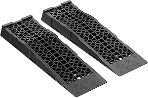 ‎XPOTOOL XPOtool Auffahrrampen extra flach 2 Stück aus Kunststoff bis 3 t Autorampe Pkw Auto Kfz Rampe für Sportwagen und tiefergelegte Fahrzeuge