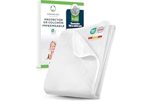 Sensalou Protector De Colchón 70x140 cm Impermeable para Cuna Bebé – Funda Lavable A 95 °C, Transpirable, Suave, Silenciosa, Antialérgica Y Resistente A Líquidos, Ajuste 30 cm