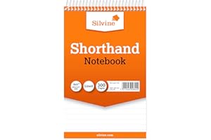 Silvine 8x5" Reporter's Spiral Shorthand Notebook with 300 Pages (Pack of 5)