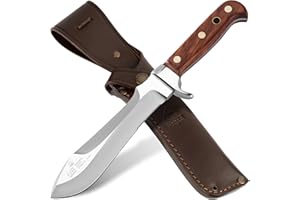 PUMA - Automesser Pflaumenholz - das legendäre Jagdmesser - handgefertigt in Solingen -Griff aus echtem Pflaumenholz - 155mm Klinge, Gesamtlänge 270mm - Vollerl - mit passender Sattellederscheide