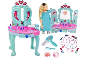 loco by crazy shoes Specchiera Giocattolo per Bambine Acconciature con Accessori luci e Suoni Altezza 70 cm. Specchiera del Ghiaccio