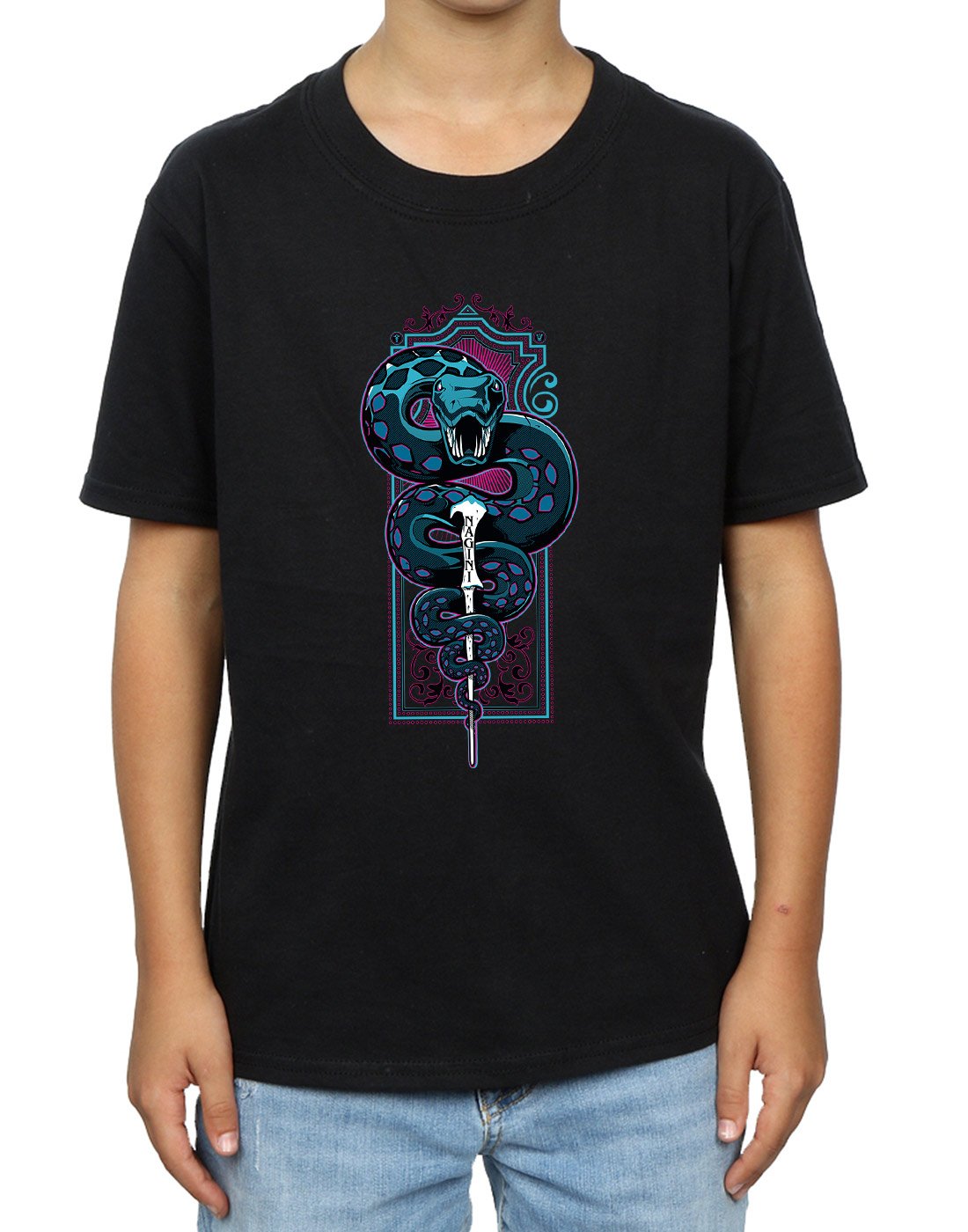 Absolute-Cult-Harry-Potter-Jungen-Neon-Nagini-T-Shirt