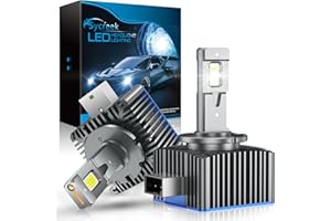 Sycreek Lampadine D1S LED,100W 22000LM 6000K Bianco Senza Errori Canbus,Kit di ConversioneAllo Xeno HID Plug and Play ,2 Lampadina D1S