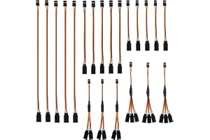 HUAZIZ 21 st RC servoförlängningskabel, RC servo Y-kabel, 1–2 Y-kabel, 1–3 15 cm