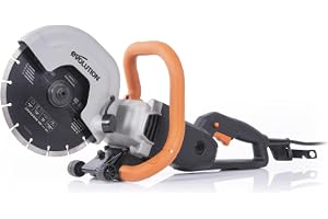 Evolution Power Tools R230DCT skivkap, betongsåg, kapsåg, för kapning av betong, sten, tegel, takpannor med mera - 2000 W mot