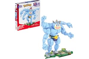 MEGA Pokémon Machomei - 399-teiliges Bauset zum erstellen Einer detailreichen Figur, 18 cm groß, boxt mit den Armen nach vorne, für Kinder ab 3 Jahren HTH70
