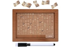 Axingqiwu Spardose Holz mit Zähler, Sparschwein mit Marker, Wiederverwendbare mit Sparziel und Zahlen zum Ankreuzen, Hilft Kinder die Gewohnheit zum Sparen Goalsaver Box