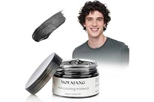 VOLLUCK Cire Colorante Cheveux, Naturel Coloration Temporaire Cheveux, Teinture Cheveux Homme Femme pour Fête Anniversaire Jeu de rôle Halloween 120g (Noir)