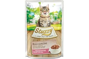 Stuzzy, Mokra karma dla dorosłych kotów z szynką - (24 worki po 85 g)