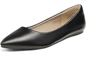 DREAM PAIRS Women's Casual Pointed Toe Ballet Pumps Slip On Ballerina Flats Shoes
