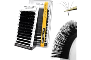 NAGARAKU Easy Fan Przedłużanie Rzęs Rzęsy Objętościowe 0.07 C curl 8-15mm Szybkie Kwitnienie Faux Mink Cluster dla Początkujących Miękkie Profesjonalne Rzęsy
