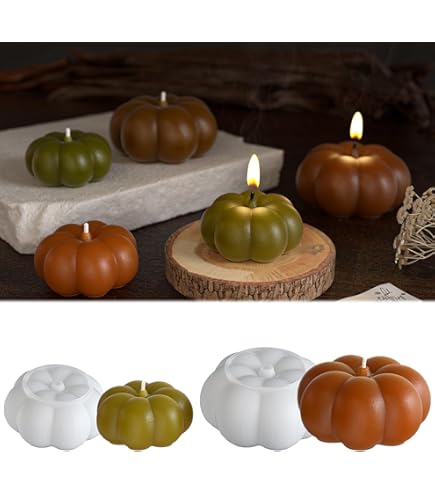 Kürbis Silikonformen Set - 3-teilig Für Kerzen & Harz Deko
