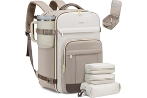 ‎LOVEVOOK LOVEVOOK Rucksack Handgepäck Flugzeug, 40L Groß Reiserucksack Damen für 17 Zoll Laptop, Wasserdicht Travel Backpack, Kofferrucksack für Reise Arbeit Geschäftsreise Business Weekender, Khaki